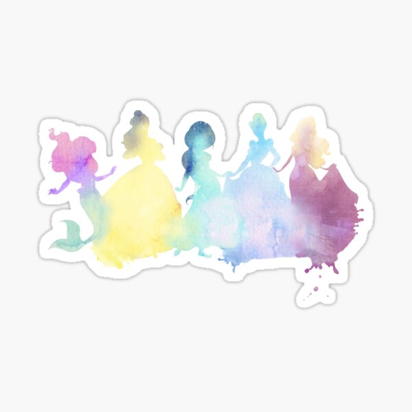 STICKER Disney princesas Belle, Ariel, Cinderella, Aurora pegatinas disney,  pegatina, stickers, stationery, papelería, princesas disney -  México