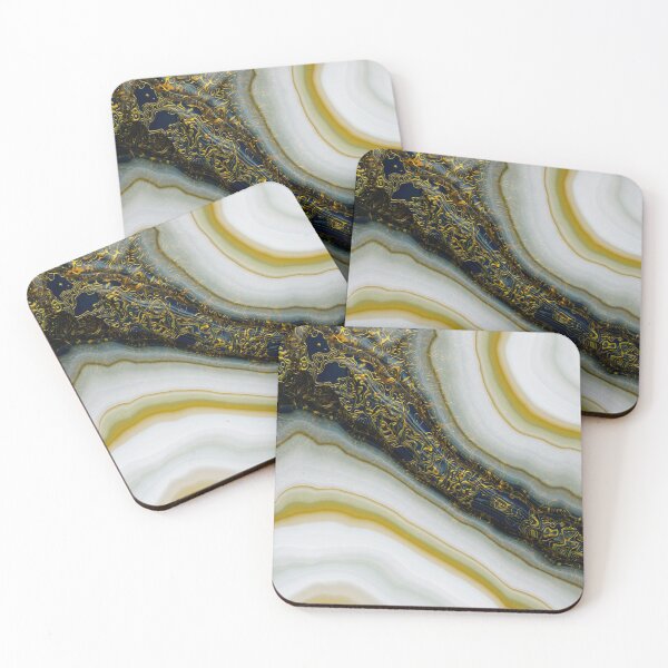 Item preview, Navy and Gold Abstract designed and sold by spacefrogdesign.