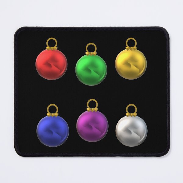 Item preview, Colorful Christmas Tree Ornaments (Black Background)  designed and sold by ArtByLM.