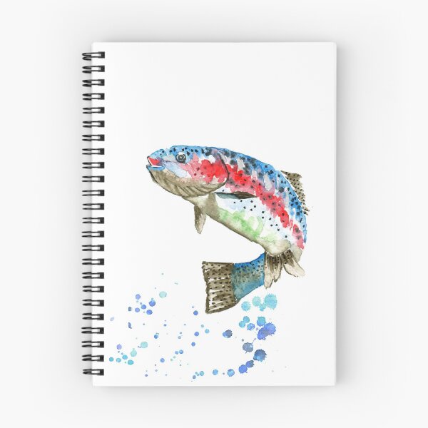 Item preview, Jumping rainbow Trout designed and sold by Rosaliartbook.