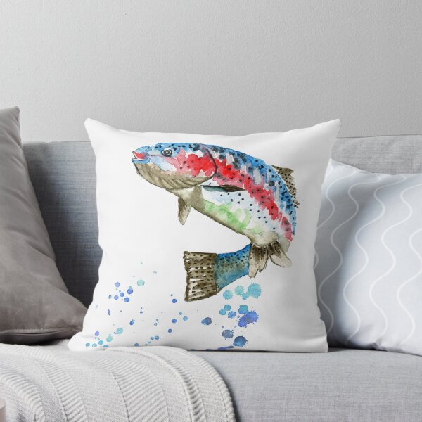 Item preview, Jumping rainbow Trout designed and sold by Rosaliartbook.