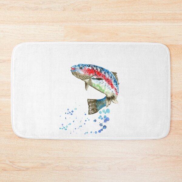 Item preview, Jumping rainbow Trout designed and sold by Rosaliartbook.