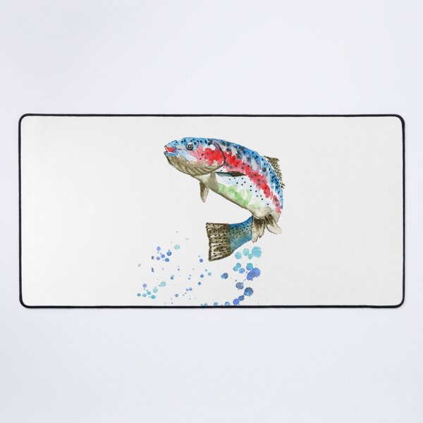 Item preview, Jumping rainbow Trout designed and sold by Rosaliartbook.
