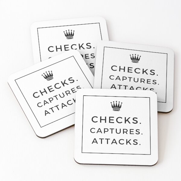 Item preview, Checks Captures Attacks - Chess designed and sold by Trixtee.