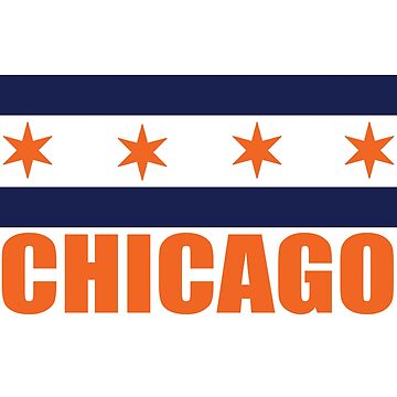 Chicago Flag design - Bears colors Poster for Sale by BearDownDesigns