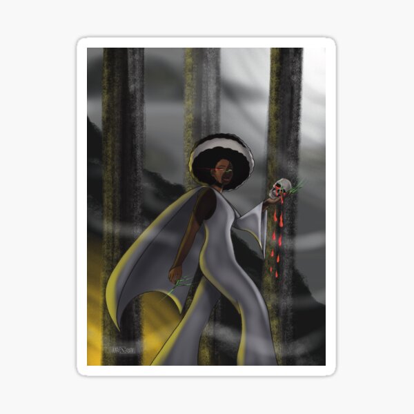 She walks at night... Sticker
