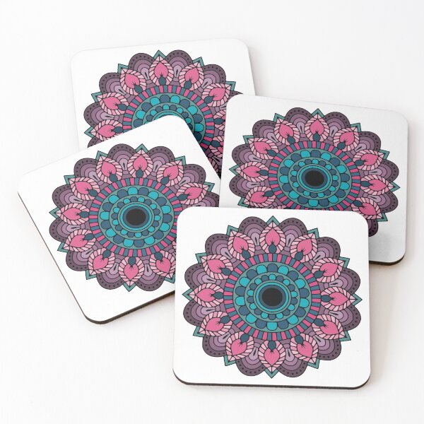Item preview, Pink & Turquoise Mandala designed and sold by purplevamp.
