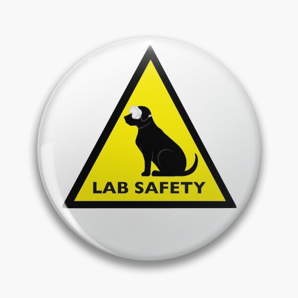 Item preview, Lab Safety Sign Black Labrador Retriever  designed and sold by gracecotton99.