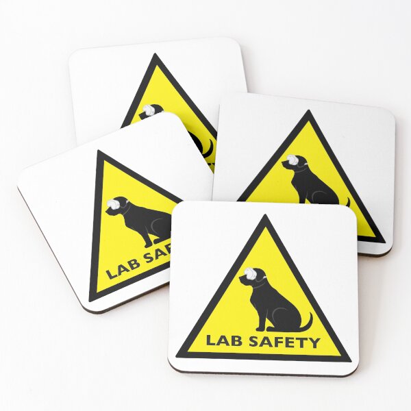 Item preview, Lab Safety Sign Black Labrador Retriever  designed and sold by gracecotton99.