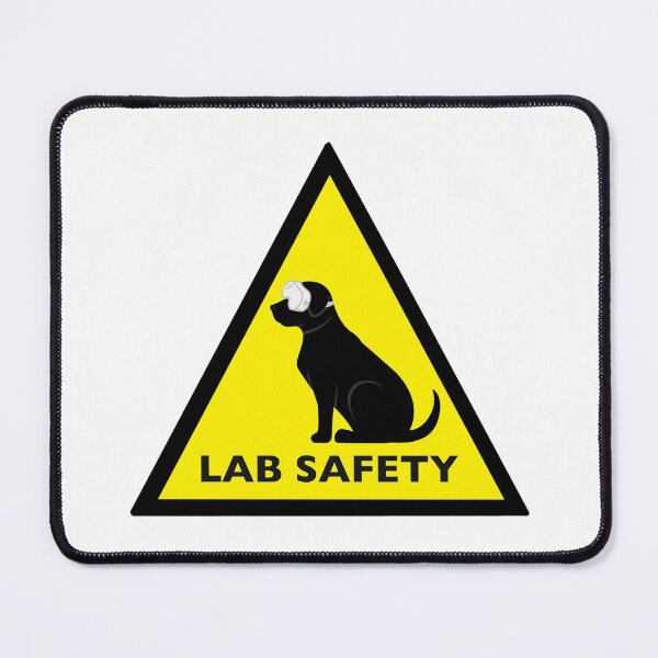 Item preview, Lab Safety Sign Black Labrador Retriever  designed and sold by gracecotton99.
