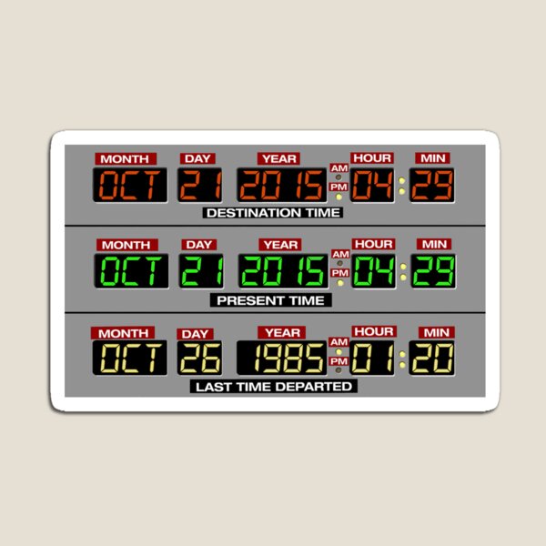 Back to the Future 2 Time Circuits 2015 Magnet