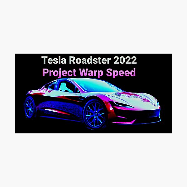 Tesla warp speed poster Photographic Print