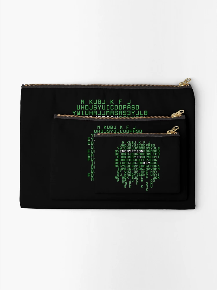 Thumbnail 2 of 4, Zipper Pouch, Encryption Design Security Programmer Cryptographer designed and sold by Maria Garcia.