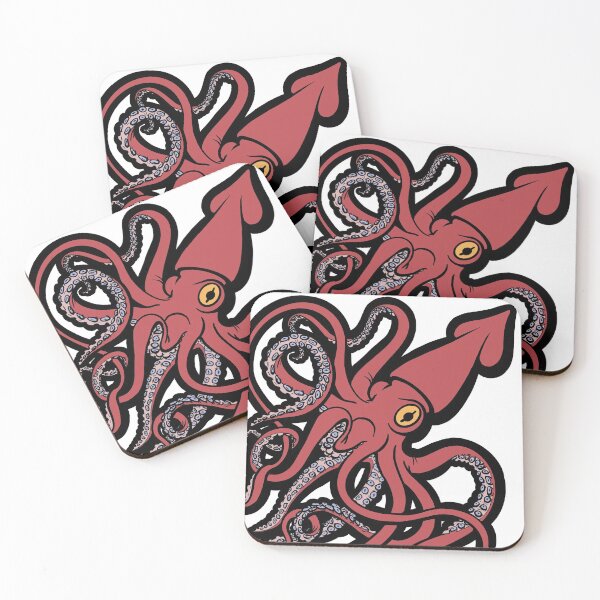 Item preview, Red Giant Squid Architeuthis flat color designed and sold by RJKpoyp.