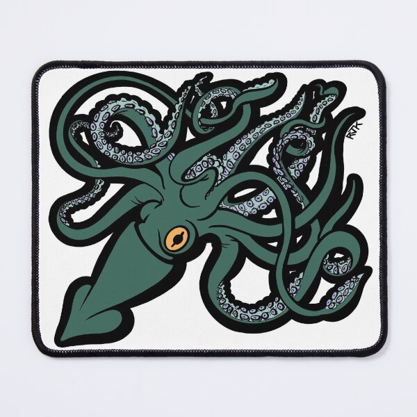 Item preview, Green Giant Squid Architeuthis flat color designed and sold by RJKpoyp.