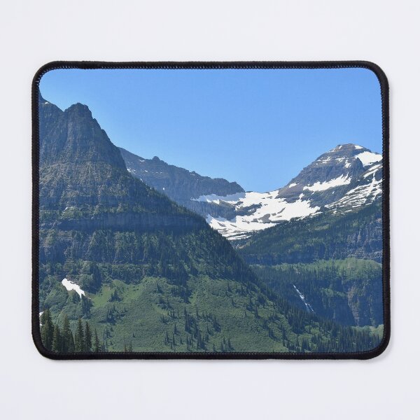 Item preview, Valley Between Snow Dusted Mountains with Hidden Waterfall, Going-to-the-Sun Road, Glacier National Park, Montana	 designed and sold by breannehope.