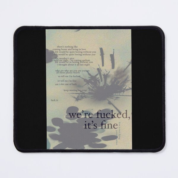 Item preview, were fucked, its fine - love is not dying jeremy zucker typographic designed and sold by GiftforallShop.
