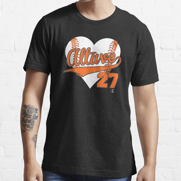  Jose Altuve 3/4 Sleeve T-Shirt (Baseball Tee, X-Small