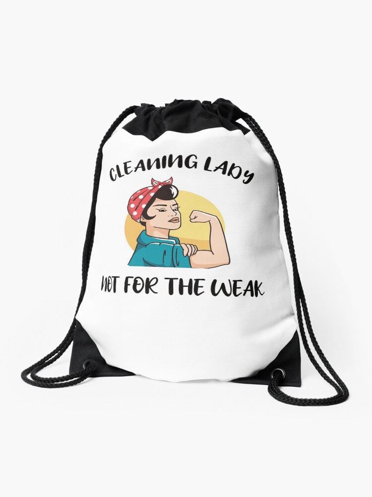 Thumbnail 1 of 3, Drawstring Bag, Cleaning Lady Housekeeper Housekeeping Cleaner designed and sold by Pukiart.