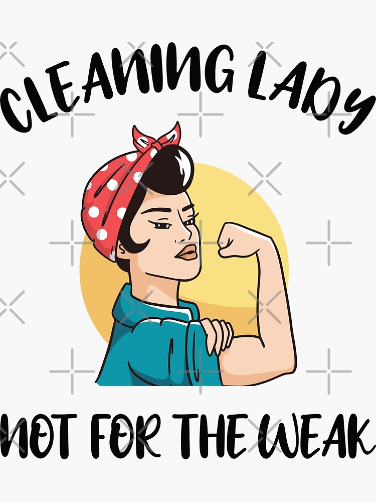 Thumbnail 3 of 3, Sticker, Cleaning Lady Housekeeper Housekeeping Cleaner designed and sold by Pukiart.