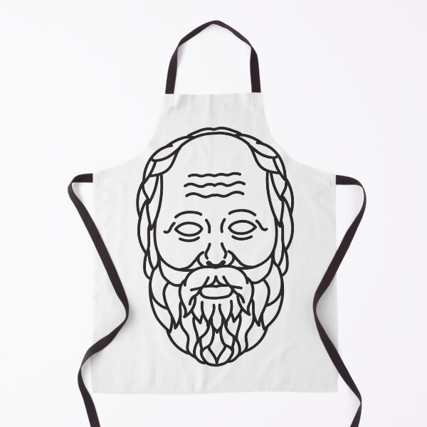 Item preview, Head of Greek Philosopher Socrates from Athens Mono Line Illustration designed and sold by patrimonio.