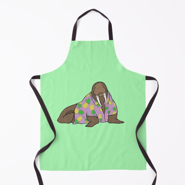 Item preview, Walrus in Hawaiian shirt - purple designed and sold by WatershipBound.