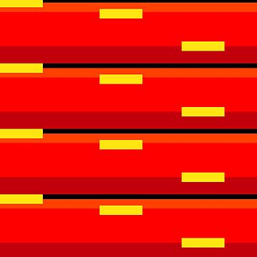 Artwork thumbnail, Yellow Step Pattern - Warm Color Stripes by that5280lady