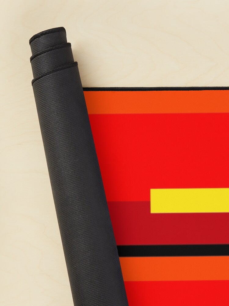 Alternate view of Yellow Step Pattern - Warm Color Stripes Mouse Pad