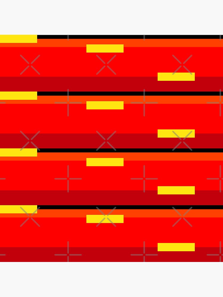 Thumbnail 3 of 3, Sticker, Yellow Step Pattern - Warm Color Stripes designed and sold by that5280lady.