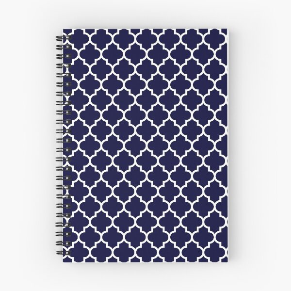 Item preview, Navy Blue Quatrefoil Pattern designed and sold by rewstudio.