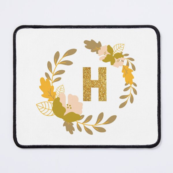 Item preview, Floral Letter H Gold designed and sold by LiveAndGlow.