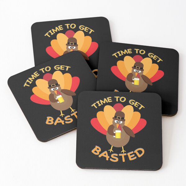 Item preview, Turkey Time to get Basted Happy Thanksgiving Beer Wasted  designed and sold by Orchyd.