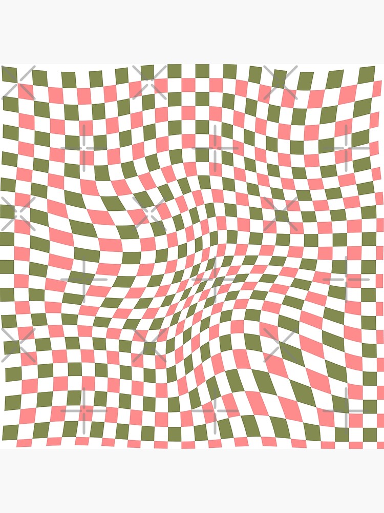 "Pink and Green Checkers" Poster for Sale by KathrinLegg Redbubble