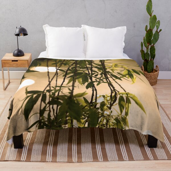 Item preview, Green Leaves and Lights with Warm Golden Background designed and sold by mariagram17.