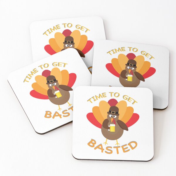 Item preview, Turkey Time to get Basted Happy Thanksgiving Beer Wasted  designed and sold by Orchyd.