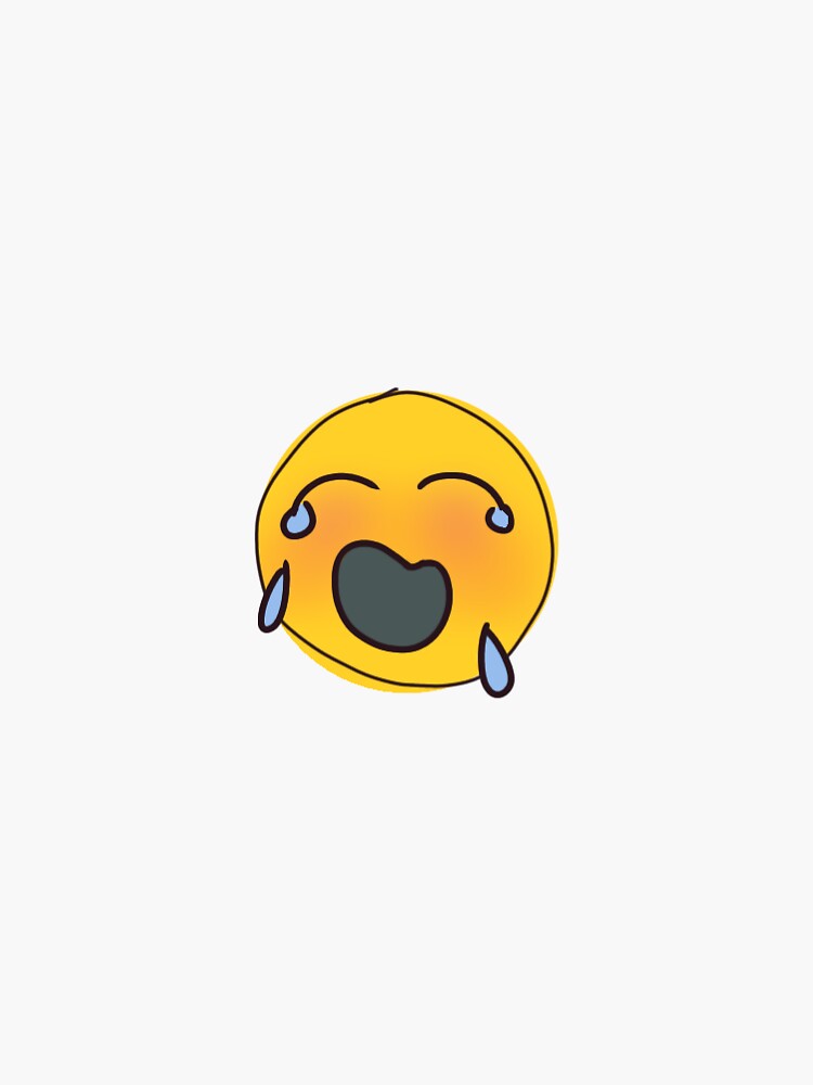 Thumbnail 3 of 3, Sticker, Laughing Emoji designed and sold by CiroStudios.