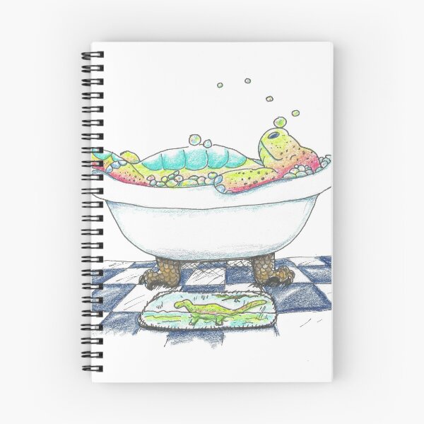 Item preview, Dino in the Tub Drawing designed and sold by Art by Kirsten Sneath.