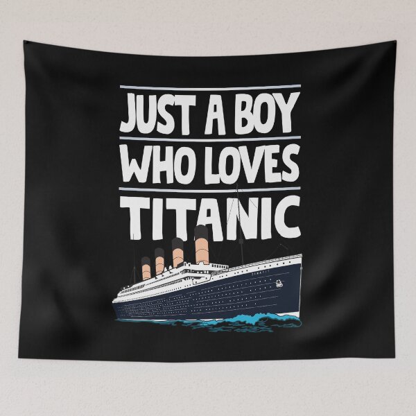 Item preview, Just A Boy Who Loves Titanic Titanic Ship Gift for Boys Kids designed and sold by Tee Revolution.