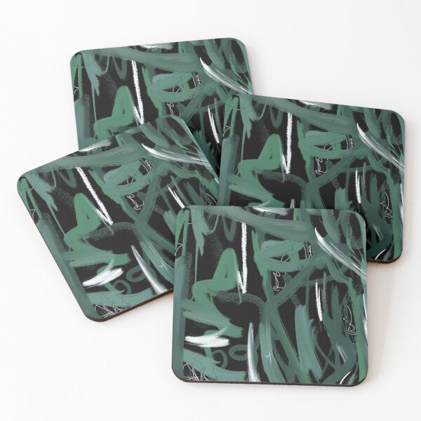 Item preview, Green Abstract Art Painting Oil Paint Decor designed and sold by hopecope.
