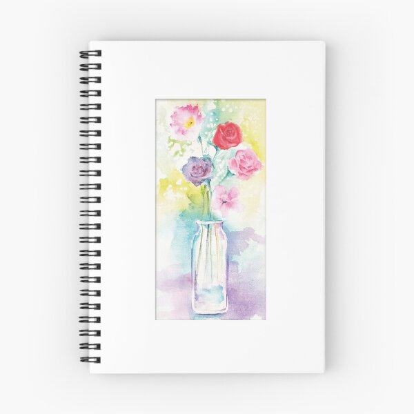 Item preview, Rosas en jarrón de vidrio Impresión de arte original designed and sold by hmkdesign.