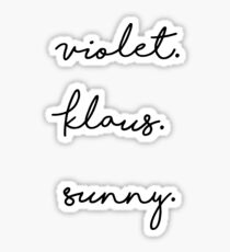 Violet Klaus Sunny - A Series of Unfortunate Events Sticker