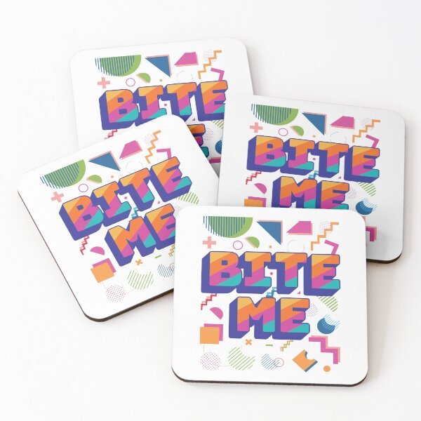 Item preview, Bite Me! Cool 80's Retro Slang designed and sold by GravitiTees.
