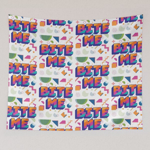 Item preview, Bite Me! Cool 80's Retro Slang designed and sold by GravitiTees.