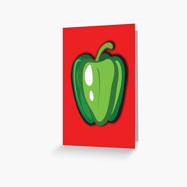 Green Pepper Greeting Card
