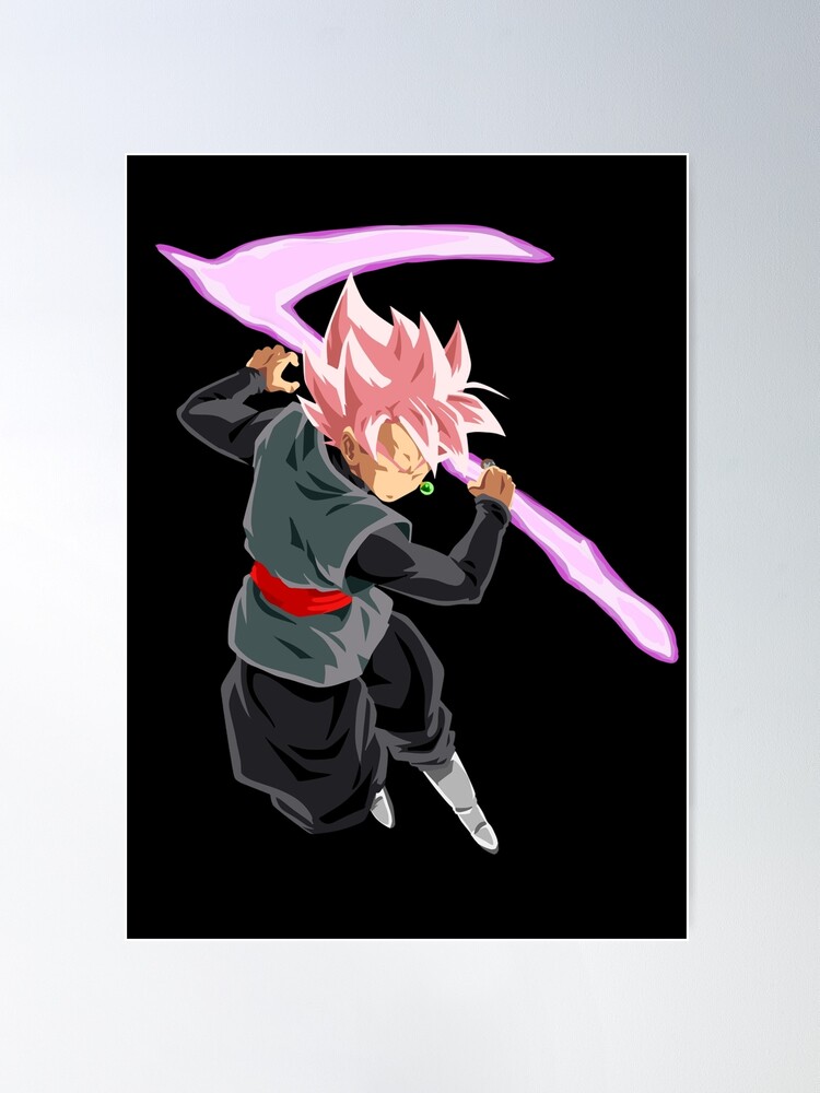 Dragon Ball Poster Goku Black SSJ Rose w/energy weapon 12in x18in Free  Shipping