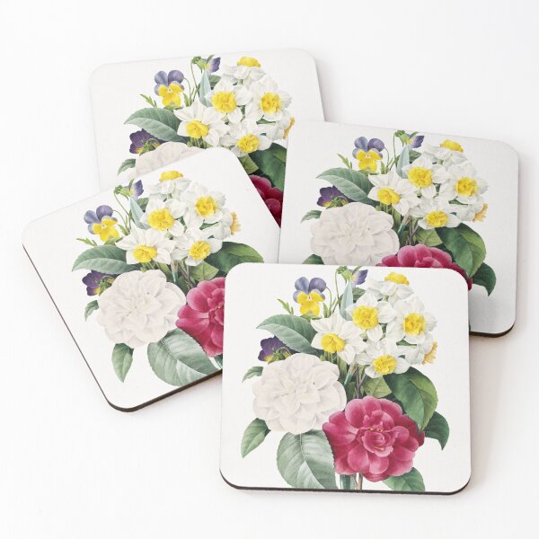 Item preview, Camellia Narcissus And Pansy Bouquet, By Pierre-Joseph Redouté designed and sold by Yeldiz.