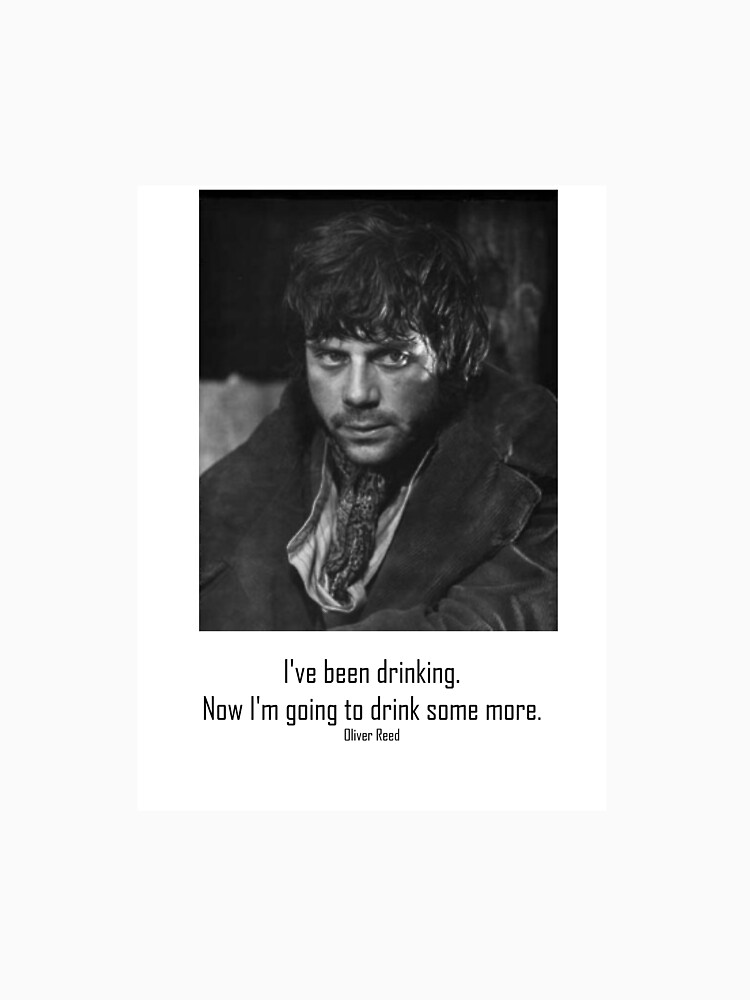 "Oliver Reed Drinking" Essential TShirt for Sale by mfm457 Redbubble
