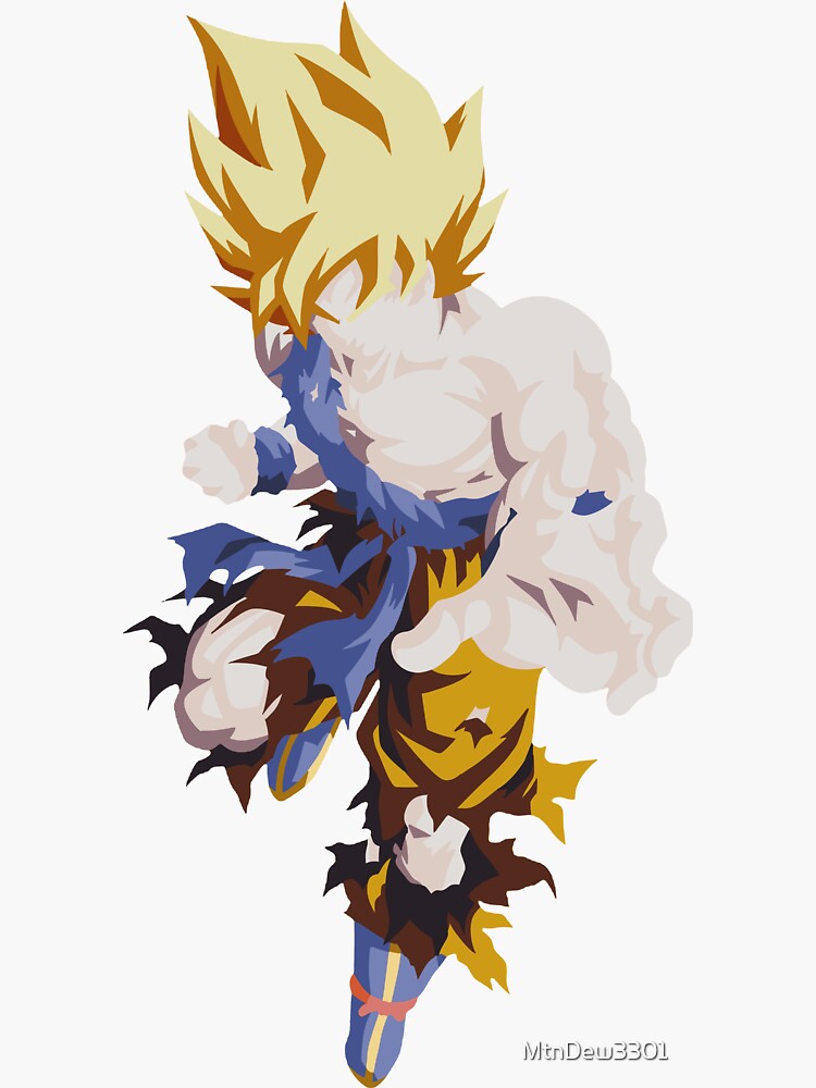 Goku Super Saiyan 3 Sticker for Sale by MtnDew3301