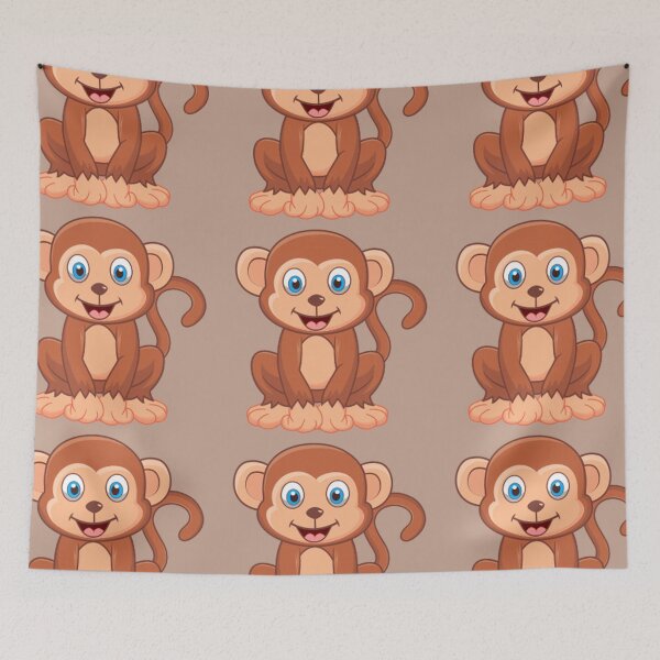 Item preview, Cute Cartoon Friendly Monkey designed and sold by Tatzki-Design.