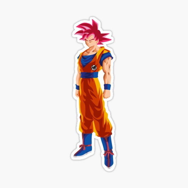 Goku Super Saiyan God Sticker for Sale by MtnDew3301